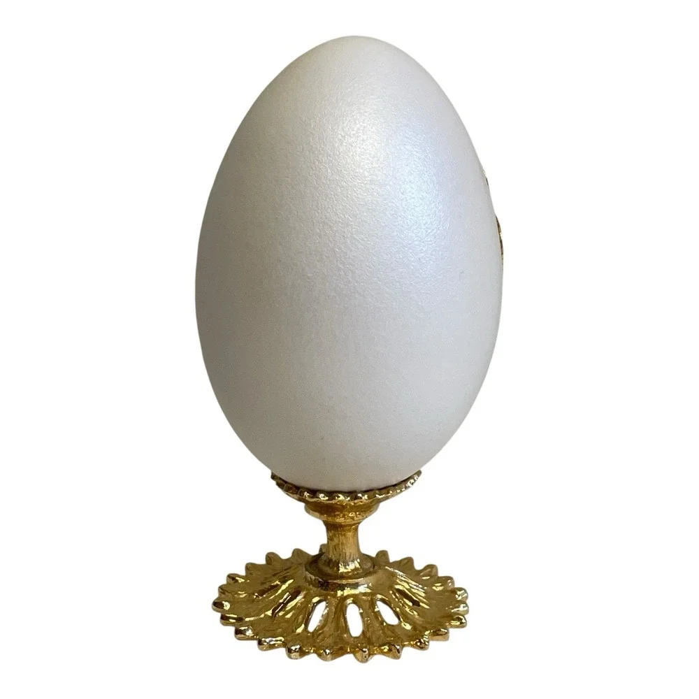 Enchanting Hummingbird Figurine Inside Bottom Mirrored Egg